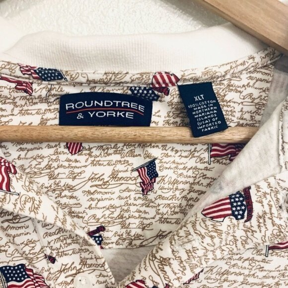 RoundTree & Yorke American‎ Print Button Polo Shirt - Picture 7 of 12